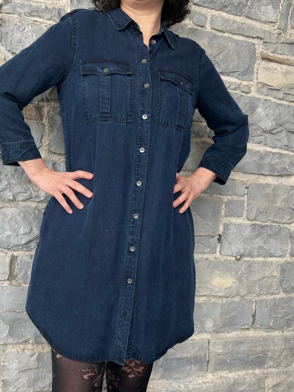 Club Monaco Denim Shirt Dress